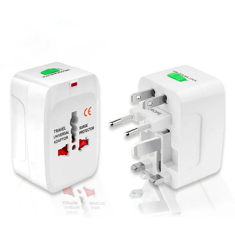 Adaptador de conversão universal UE Reino Unido EUA AU Conversor eletrônico de viagem Plugue USB Tomada de energia Telefone Laptop Conversores de carregamento