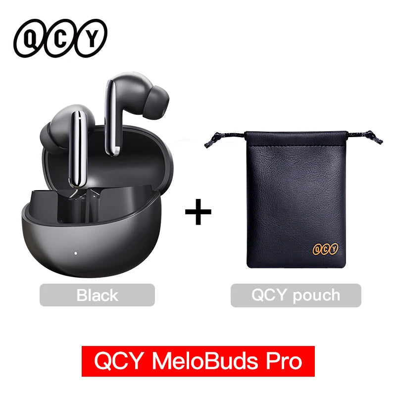 Fones de ouvido QCY MeloBuds Pro ANC Bluetooth 5.3 sem fio 46dB híbrido ANC Hi-Res LDAC fones de ouvido 6 microfones 34h detecção intra-auricular