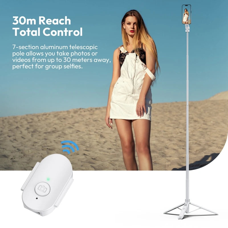 Tripé para celular Ulanzi TT88 de 1,44 m com braçadeira magnética e extensão remota sem fio para transmissão ao vivo e vlog