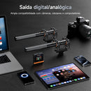 Microfone Shotgun COMICA VM40 com Modos Sem Fio, 48kHz/32 bits, Supercardióide, para Câmera, Celular e PC, Ideal para Cineastas