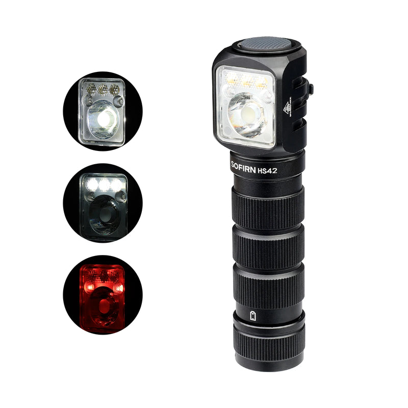 Lanterna de cabeça SOFIRN HS42 2100lm 18650 EDC USB C recarregável com banco de energia Lanterna LED SST40 com magnético para camping