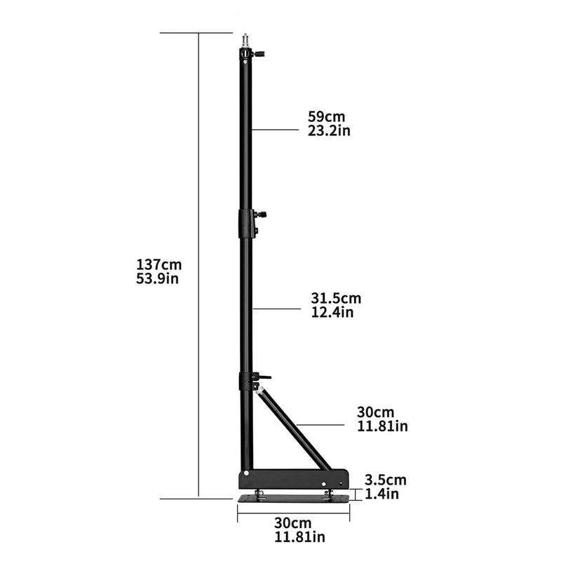 Suporte de braço de projeção de parede pesada de 170 cm e 135 cm para estúdio fotográfico, softbox, luzes estroboscópicas de vídeo