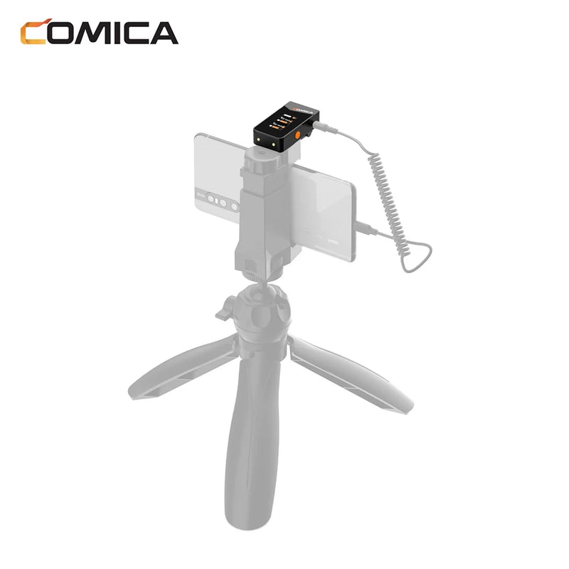 Microfone de lapela sem fio Comica Vimo C C3 C2 C1 2.4G para câmera de smartphone, vlog, streaming de YouTube vs Rode GO II