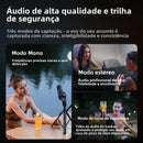 Ulanzi AM18 U-Mic 2.4G Microfone estéreo sem fio com captação de 100 m, gravação de canal duplo de 20+ horas para DSLR, iOS, Android, PC, entrevista ao vivo