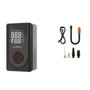Bomba de inflação portátil sem fio de 60 W, bateria de 1800 mAh * 2,5 modos (carro/bicicleta/motocicleta), desligamento automático por LED, tipo C