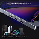 Monitor portátil de 16,1 polegadas, 100% sRGB, 144Hz, para laptop, com portas USB-C e mini HDMI, e bolsa para armazenamento.