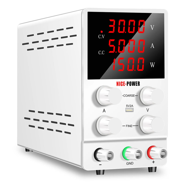 Fonte de alimentação de bancada regulada por CC USB KUAIQU, regulador de tensão ajustável de laboratório de 30 V, 10 A, 5 A, estabilizador de 60 V e 5 A, fonte de alimentação com interruptor