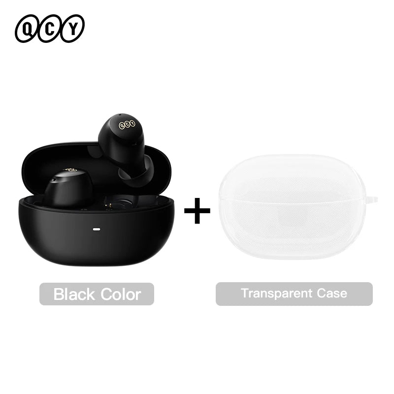 Fones de ouvido sem fio QCY HT07 ANC com cancelamento de ruído de 40 dB TWS, 6 microfones, chamada AI HD, Bluetooth 5.2, reprodução de 32 horas