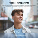 Fones de ouvido sem fio QCY Melobuds N50 ANC Bluetooth 5.4 com cancelamento de ruído ativo, 6 microfones, conexão multiponto para chamadas nítidas