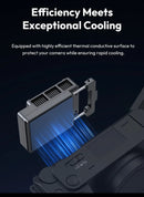 Ulanzi CU01 Cooler para câmera, ventilador de resfriamento para transmissão ao vivo, sistema de resfriamento alto, radiador de câmera, dissipador de calor para Canon R50 Sony ZVE Nikon