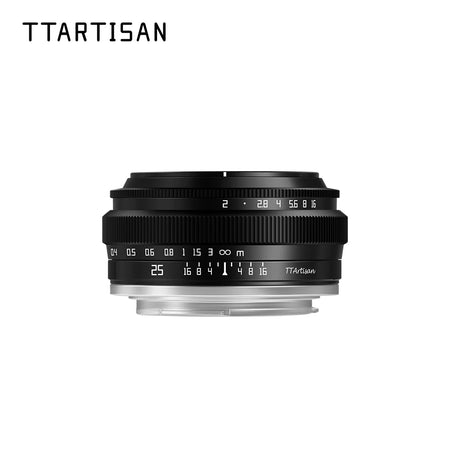 Lente principal fotográfica TTArtisan aps-c 25mm F2 para câmera Sony E Mount a6000 a6400 zve10 Fujifilm XT4 XT30 XS10 Nikon Z30 Z50