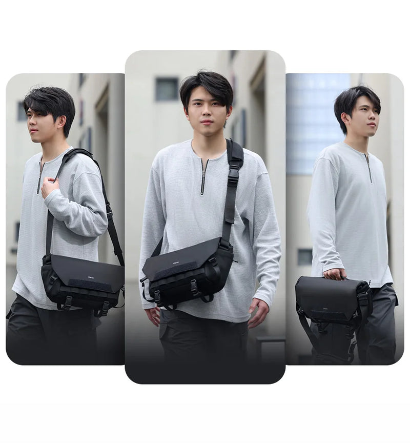 Bolsa tiracolo Ulanzi BC08 com capacidade de 9L, à prova de respingos, universal, para fotografia, bolsa transversal para câmera DSLR, organizador de viagens ao ar livre