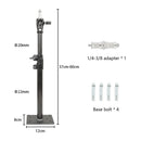 Braço de suporte de parede para estúdio fotográfico, luzes estroboscópicas de vídeo, comprimento máximo de 53,9 polegadas / 137 cm, rotação horizontal e vertical