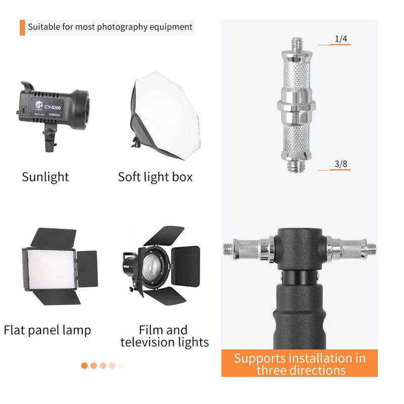 Braço de lança SH Heavy Wall Mount para estúdio fotográfico, luzes estroboscópicas de vídeo, comprimento máximo de 100 cm, rotação horizontal e vertical