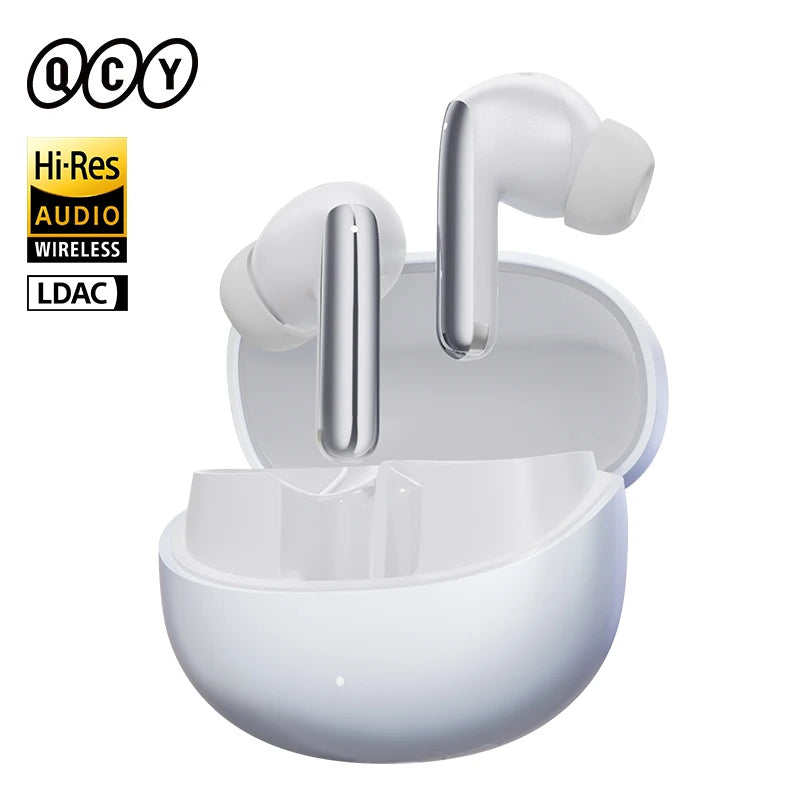 Fones de ouvido QCY MeloBuds Pro ANC Bluetooth 5.3 sem fio 46dB híbrido ANC Hi-Res LDAC fones de ouvido 6 microfones 34h detecção intra-auricular