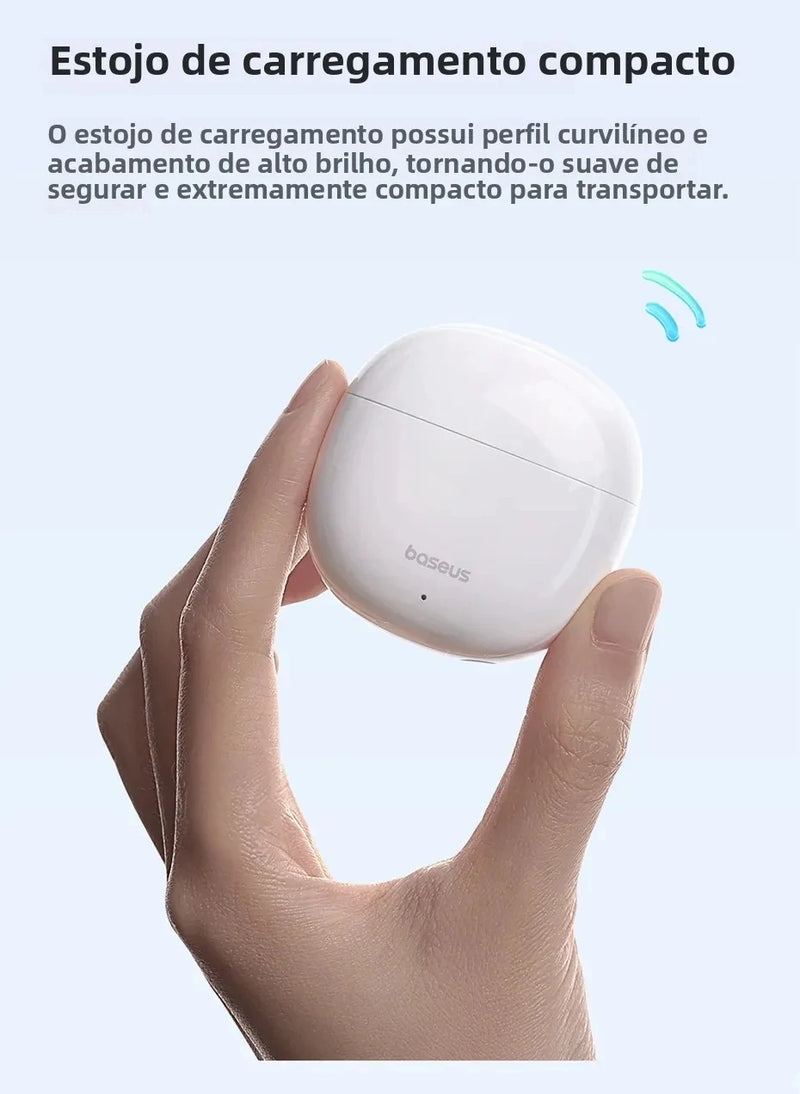 Fone De Ouvido Bluetooth 5.3 Baseus Bowie E13 Som Imersivel Recarregável Latencia Zero