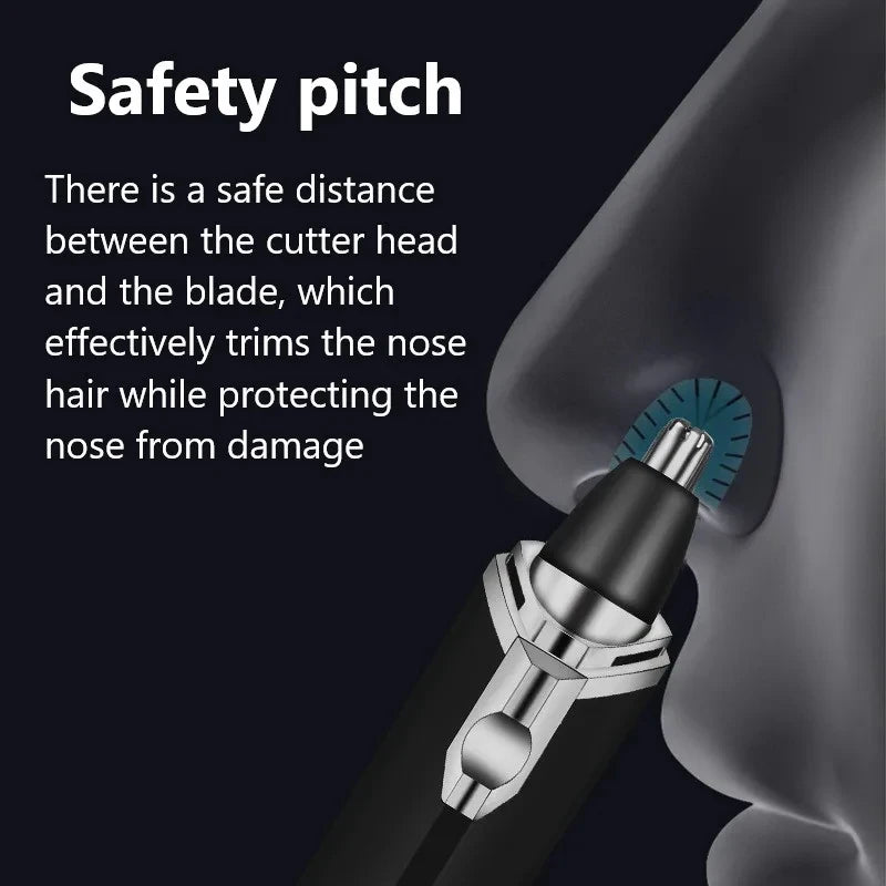 Aparador portátil dos pelos do nariz, enxaguar limpo KM-6512 nose hair shaver recarregável depilador da sobrancelha