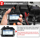 Testador de bateria automotiva KONNWEI KW208 12V 100 a 2000CCA, testador de circuito de partida e carga, aplicador de bateria, ferramentas para bateria de 12 volts
