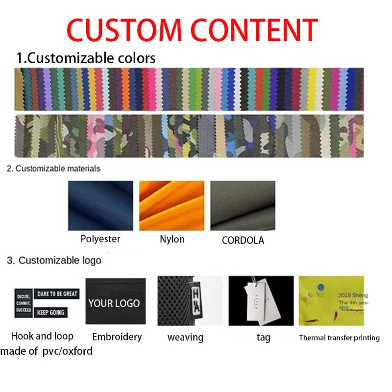 Mochilas impermeáveis de nylon 1000D para atividades ao ar livre, esportivas, táticas, para acampamento, caminhadas, pesca, caça, mochila 25L/50L