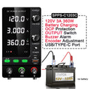 Fonte de alimentação KUAIQU DC 30V 10A, fonte de alimentação de bancada DC regulada por comutação ajustável, 12V 24V 48V 60V 120V, carregamento inteligente