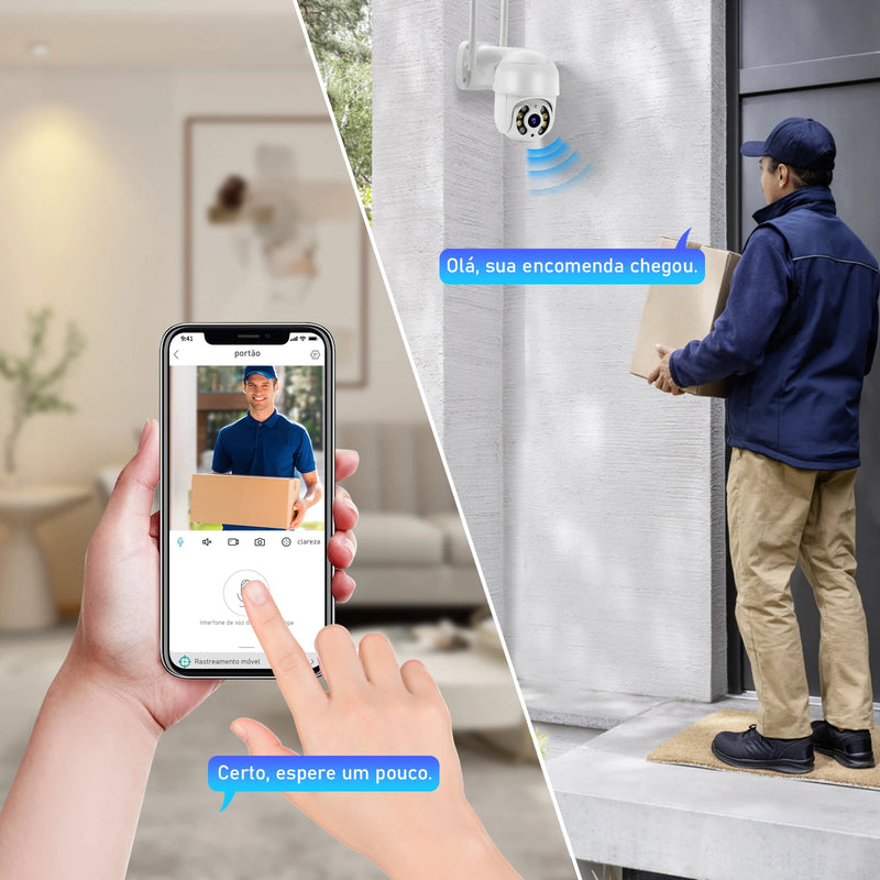 Câmera ICSee de 3MP, Câmeras de Vigilância Wi-Fi, Câmera de Segurança, Monitor, Câmera Wi-Fi Inteligente 360, Vigilância à Prova