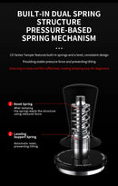 MHW-3BOMBER Compactador de café 51/53,35/58,35 mm 2 molas Compactador de café expresso Base de rosca de aço inoxidável Acessórios para café de barista doméstico