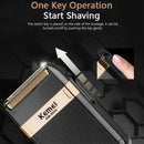 Barbeador Elétrico Carregamento USB Lâmina Dupla Alternativa com Cabeça de Corte Adicional