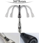 Torneira de cozinha preta, torneira de cozinha retrátil, misturador de pia de cozinha, pulverizador de jato de níquel escovado, cromado, torneira de água de cozinha