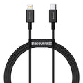 Cabo USB C Baseus Superior Series para Lightning 20 W PD para iPhone 14, 13, 12 Pro Max, cabo de carregamento rápido