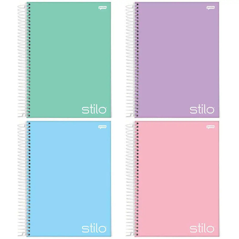Caderno Universitário Tom Pastel Capa Dura 80 Folhas 27,5x20 cm