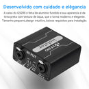 Isolador de áudio VEDO GX200, mixer de dois canais com entrada XLR de 6,5 mm, filtro de terra comum para microfone e redução de ruído.