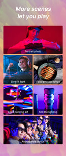 Luz de vídeo Ulanzi VL120 RGB branca de cor total, 2500K-9000K, LED para fotografia, luz de preenchimento para câmera, luz para vlog ao vivo, luz de preenchimento ajustável.