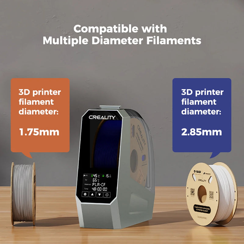 Caixa de secagem e Armazenamento de filamentos para Impressora 3D Creality Space π - Seleção rápida de filamentos, secagem eficiente