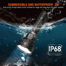 Lanterna tática recarregável Wurkkos TD01C 21700 LED USB-C 1800lm, alcance de 1000 m, IPX8, à prova d'água, com interruptor traseiro