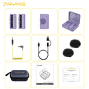 7RYMS iRay DW10 Mini Microfone sem fio multifuncional para câmera, smartphone, computador, vlog, transmissão ao vivo, entrevista