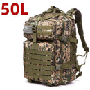 Mochilas impermeáveis de nylon 1000D para atividades ao ar livre, esportivas, táticas, para acampamento, caminhadas, pesca, caça, mochila 25L/50L