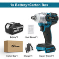 Chave de impacto elétrica sem escova 520N.M Chave elétrica sem fio Chave de fenda de 1/2 polegada Ferramentas elétricas para pinos de bateria Makita 18V