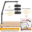 Suporte de mesa para microfone VIJIM LS24, suporte para câmera DSLR, braço de microfone com suspensão ajustável e suporte de parafuso de 1/4 para gravação