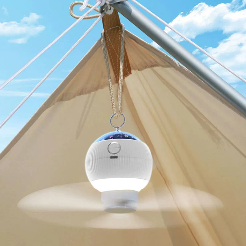 Ventilador de teto portátil silencioso de 3 velocidades, luz LED de 3 velocidades, sem necessidade de instalação de luz de ventilador