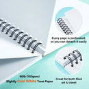 Blocos de marcadores de dupla face Ohuhu, caderno de esboços artísticos à prova de sangramento, espiral, caderno de esboços para marcadores de álcool, caderno de desenho escolar