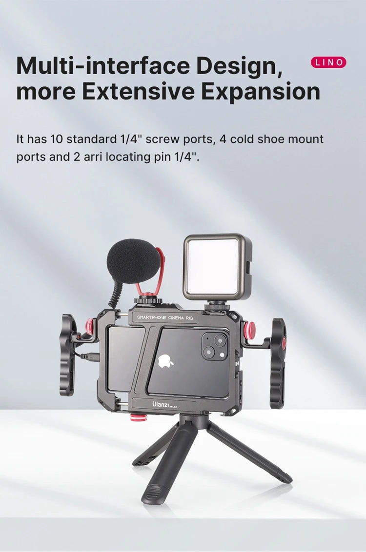 Capa protetora universal para smartphone Ulanzi Lino com alça lateral para iPhone 16, 15, 14, 13, 12 Pro Max, Samsung, Xiaomi e OPPO