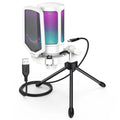 Microfone para jogos USB FIFINE, microfone condensador com RGB, para PC, PS4, PS5 e MAC, adequado para podcasters/jogadores/influenciadores/estúdio doméstico