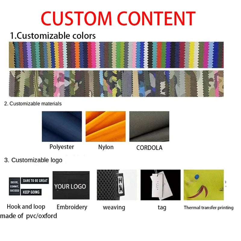 Mochila esportiva tática impermeável de nylon resistente de 25L/50L para trilhas, pesca, caça, acampamento e caminhadas