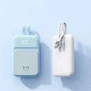 Carregador portátil Magsafe de 10000mAh para celular, bateria externa com indução, mini saída universal, 2 cabos