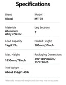 Tripé de liberação rápida Ulanzi MT-78 para câmera, smartphone, luz de preenchimento, tripé de 1,85 m para selfies com controle remoto