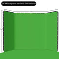 Cenário de tela verde Chromakey grande portátil com suporte para fotografia, sistema de suporte para gravação de vídeo e foto 240x400 cm
