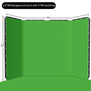 Cenário de tela verde Chromakey grande portátil com suporte para fotografia, sistema de suporte para gravação de vídeo e foto 240x400 cm