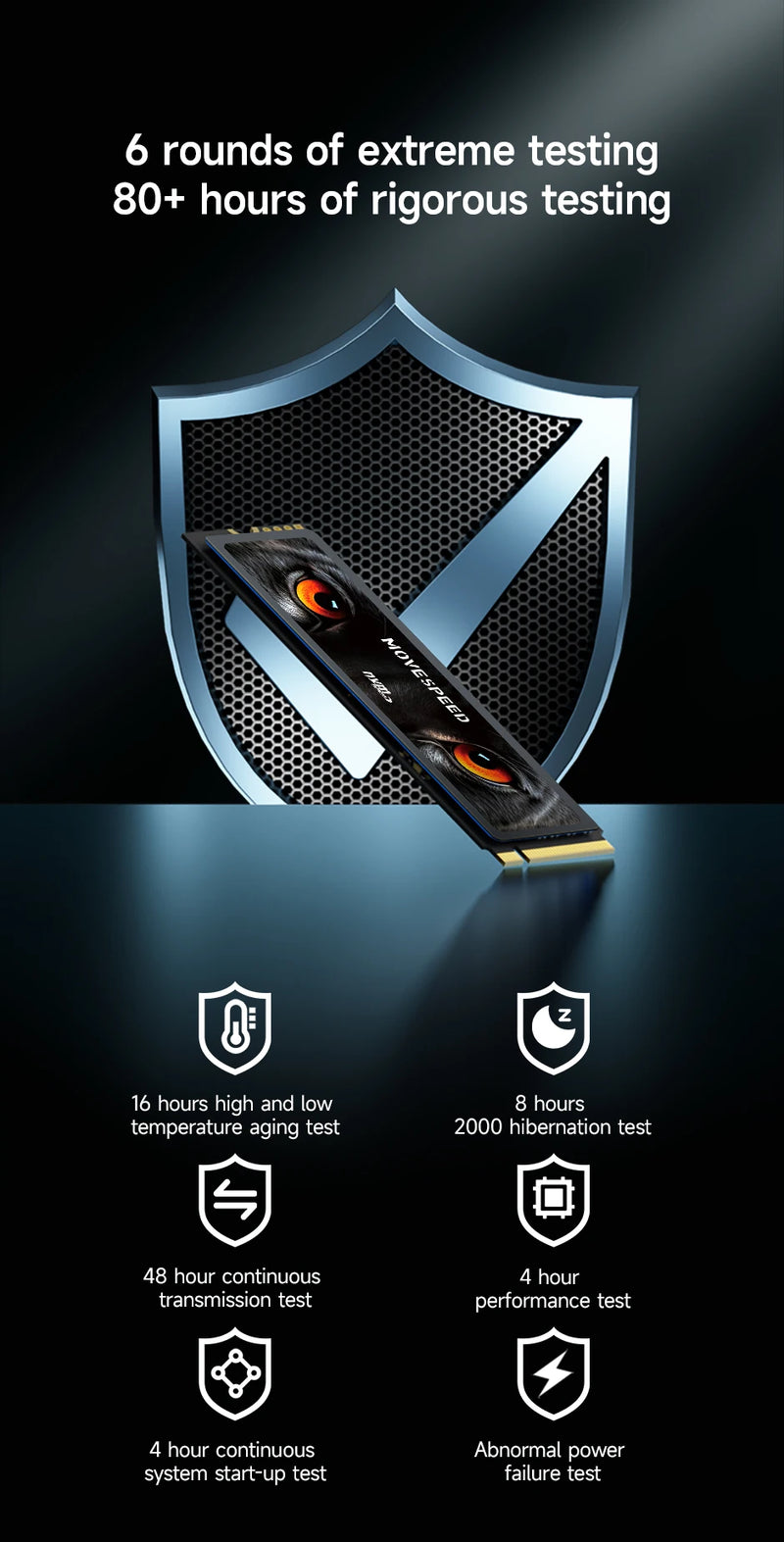 SSD MOVESPEED 7450 MB/s NVMe M.2 2280 4 TB 2 TB 1 TB Disco Rígido Interno de Estado Sólido M2 PCIe 4.0x4 2280 Unidade SSD para PS5 Laptop PC