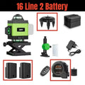 Ferramenta de construção profissional 16 linhas 4D autonivelante nível a laser estoque Brasil bateria 2400mAh controle remoto Bluetooth
