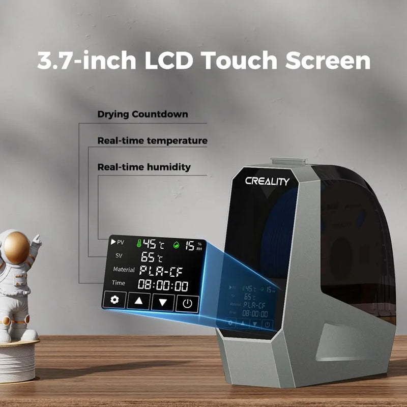 Secador de filamentos Creality Space Pi Monitoramento de umidade e temperatura em tempo real 1kg Impressora 3D Secador de filamentos Caixa de armazenamento Suporte
